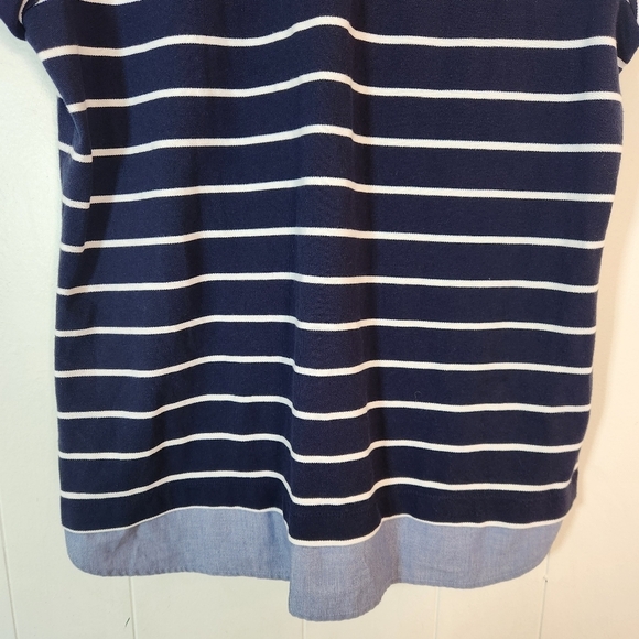 Tommy Hilfiger Blue Striped Layered Polo Size XL Anchor - Picture 11 of 16